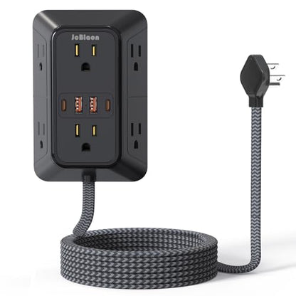 Surge Protector Power Strip with 6 Widely AC Outlets 4 USB Ports