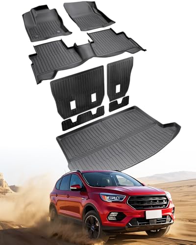 Custom Fit Floor Mats & Cargo Liner & Rear Seat Back Protectors for Ford Escape 2013 (3 Count)