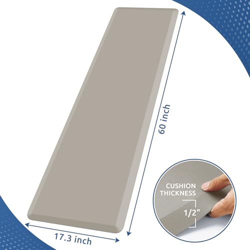 Kitchen Mat Cushioned Anti Fatigue Kitchen Rug 17.3"x60" Water Resistant Non Slip Kitchen Rugs and Mats Standing Desk Mat Comfort Floor Mats for Kitchen House Sink Office