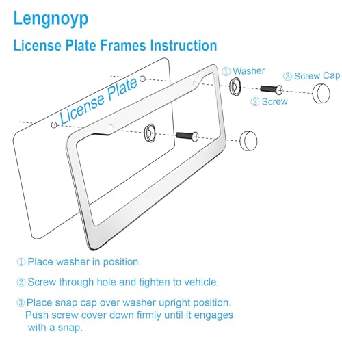 2PCS Chrome License Plate Frame (2 Count)
