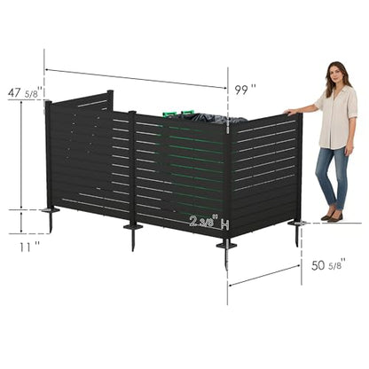 50" W x 48" H Outdoor Privacy Screen with Aluminum Posts (9600 sq inches)