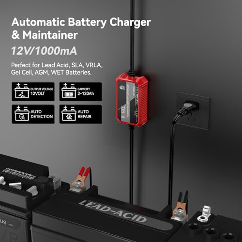 2 Pack] FOVAL Fully Automatic Trickle Charger (2 Count)