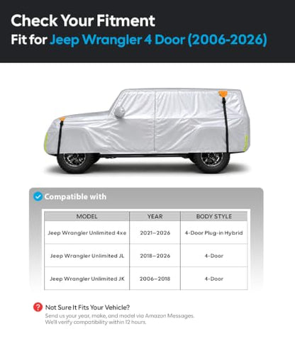 Jeep Wrangler 4 Door Car Cover 2006