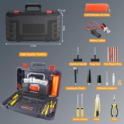 12V Digital Heavy Duty Tire Inflator PortableAir Compressor Pump