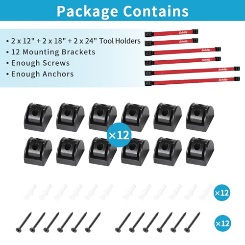 12" 18" 24" Magnetic Tool Holder Strip (6 Count)