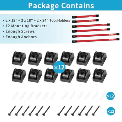 12" 18" 24" Magnetic Tool Holder Strip (6 Count)