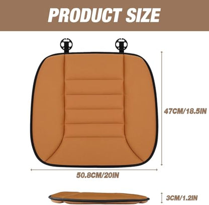 Car Seat Cushion Pad 1.2" Thick Comfort Seat Protector for Car Driver Seat Office Chair Home Use Memory Foam Seat Cushion with Non Slip Bottom