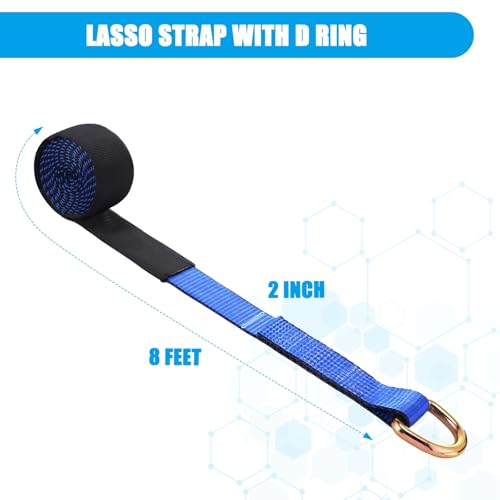 8 Pack Lasso Tow Truck Straps with D Ring 11 (8 Count)