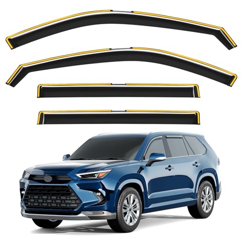 Window Visors Rain Guards for Toyota Grand Highlander 2024 (4 Count)