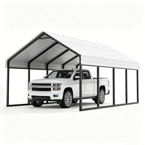 Heavy Duty 12x20 FT Metal Carport for 2 Cars