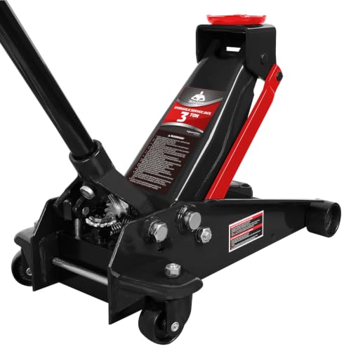 Floor Jack 3 Ton Capacity Fast Lift Service Jack Steel Heavy Duty Hydraulic Car Jack Black