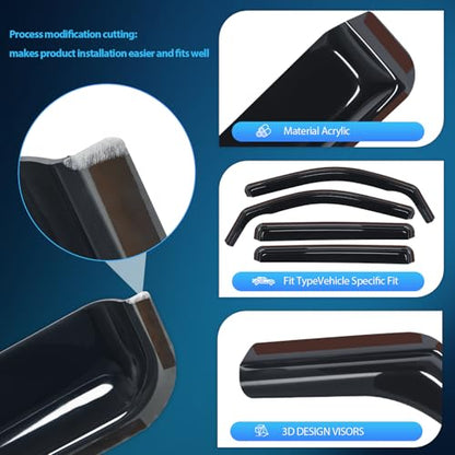 in Channel Window Rain Guards for Ford Maverick 2022