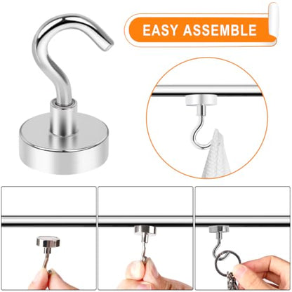 Magnetic Hooks 30lbs Strong Magnets Hook 36 Pack
