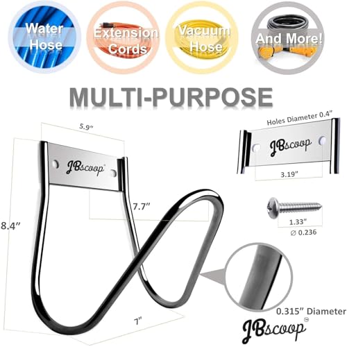 Garden Hose Holder Stainless Steel Small Wall Mount Garden Hose Hook