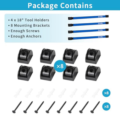 4 Pieces 18" Magnetic Tool Holder Strip (4 Count)