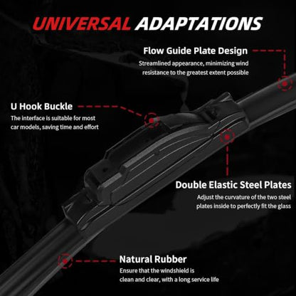 26"+22"+16" Windshield Wiper Blade Replacement for Honda Odyssey 2005