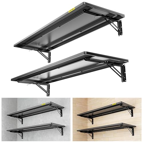 2pack 1.3x4ft Adjustable Rail Type Folding Storage Rack Shelf