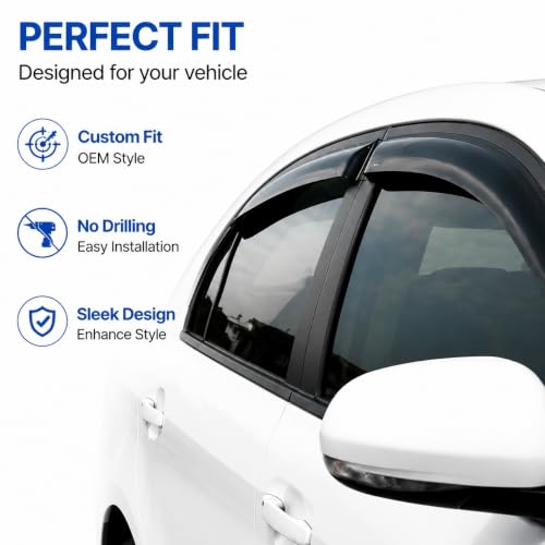 4PCS Side Window Wind Deflectors for Honda Odyssey 2005