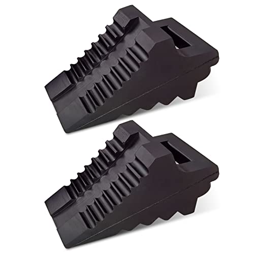Solid Rubber Wheel Chocks Heavy Duty Trailer Chock (2 Count)