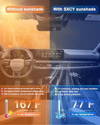 for 2025 2026 Kia K4 Windshield Sunshade for 2026 Kia K4 Accessories Sunshade Foldable Sun Shield 2025 K4 Sunshade Sun Protector Front Windows Sun Protection Block UV Rays