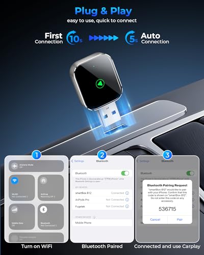 Mini CarPlay Wireless Adapter for Apple iPhone