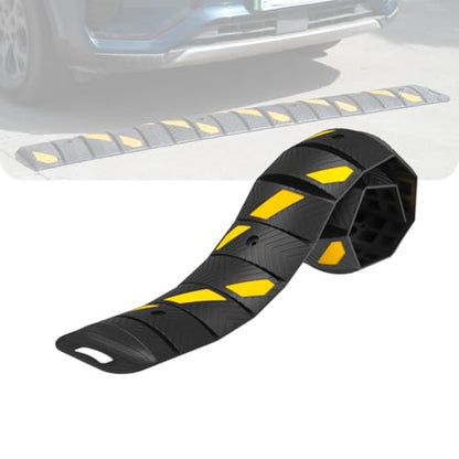 Portable Speed Bump 76x10x2in Foldable Reflective
