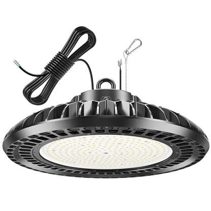 400W LED High Bay Light 56000LM 5000K 120VAC UFO Light IP65 Waterproof Dimmable Commercial Bay Lighting for Workshop