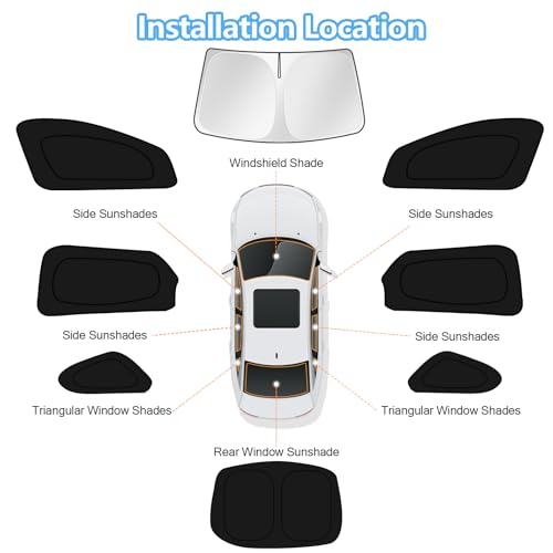 Car Window Shades for Kia K5 EX 2021 (8 Count)