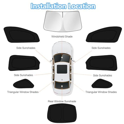 Car Window Shades for Kia K5 EX 2021 (8 Count)