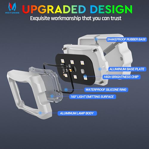 C2 MAX 16 Pods RGB+IC Chasing Rock Lights with White Housing