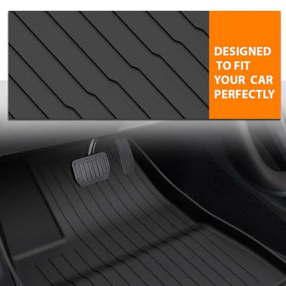 TPE Floor Mats & Cargo Liner Fit Tesla Model 3 Highland 2024 2025 (6 Count)