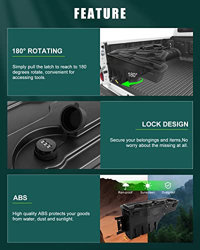 Left Driver Side Truck Bed Tool Box for Dodge Ram 1500