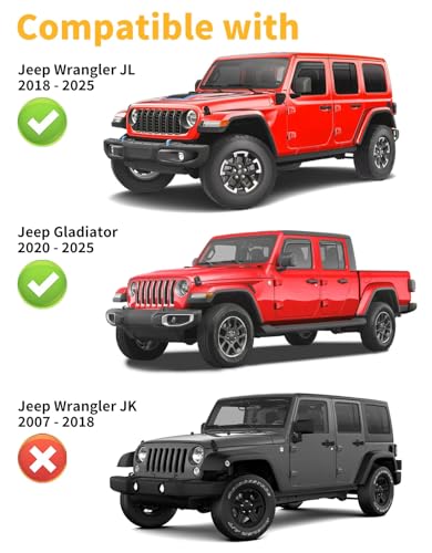 Window Rain Guards for Jeep Wrangler JL 2018 (4 Count)