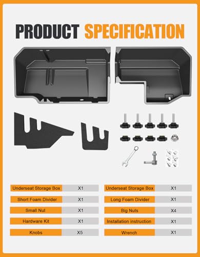 Under Seat Storage Boxes for 19