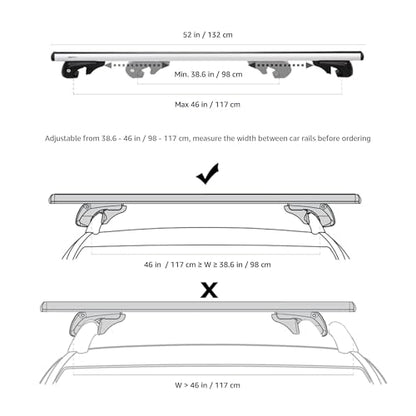 Cross Rail Roof Rack (2 Count)