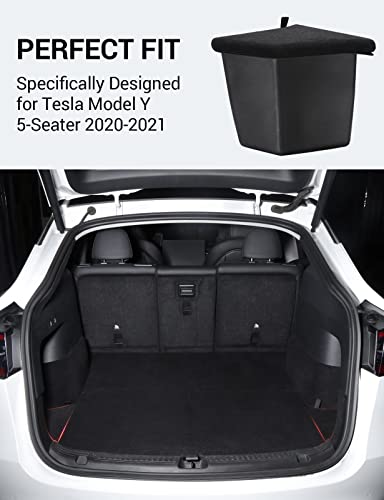 Trunk Organizer for 2020 2021 Tesla Model Y with Carpeted Lip