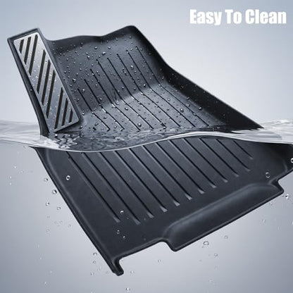 TPE Floor Mats fit for Tesla Model Y Juniper 2026 2025 All Weather TPE Cargo Liner Cargo Trunk Accessories and Cargo Trunk Mats Front Rear Cargo Mat Full Set