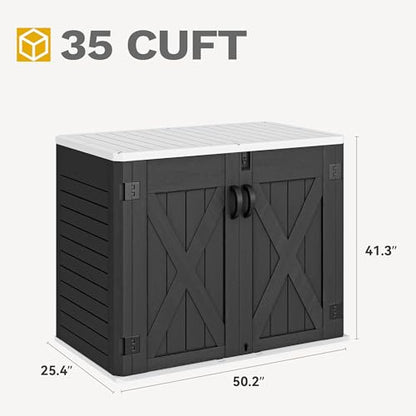 35 Cu Ft Storage Shed with Unique X