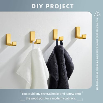 Towel Hooks Brushed Dark Gold (2 Count)