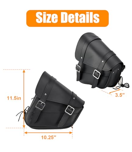 Motorcycle Saddle Bags Leather Motorcycle Solo Swing Arm Bag For Softails Sportsters Choppers Waterproof Side Bags