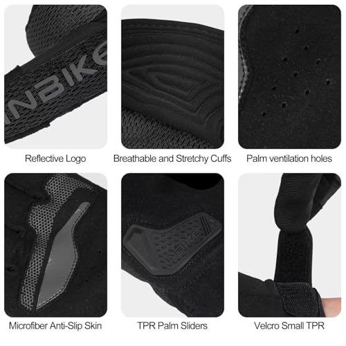 Breathable Mesh Motorcycle Gloves for Men