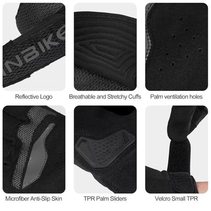 Breathable Mesh Motorcycle Gloves for Men