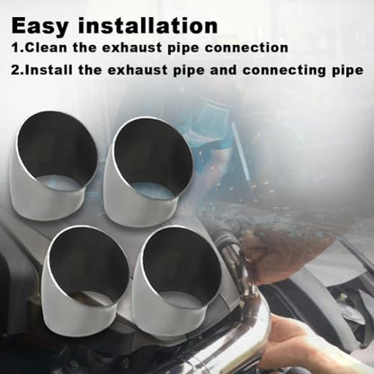 OD 3 Inch 45 Degree exhaust elbow Pipe