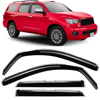 in Channel Extra Durable Rain Guards for Toyota Sequoia 2008