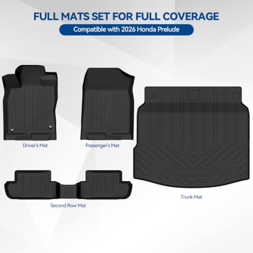Custom Fit Floor Mats for 2026 Honda Prelude