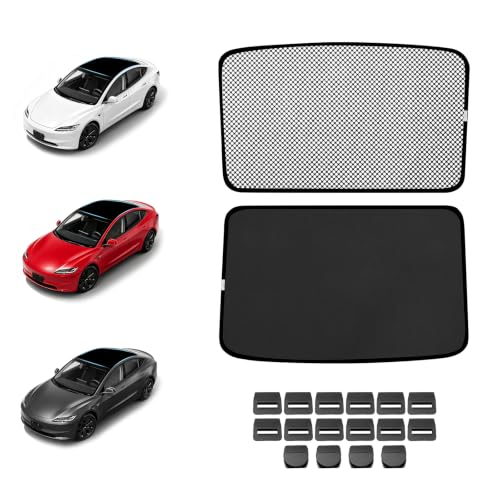 2 Pack Black Roof Sunshade for Tesla Model 3 (2 Count)
