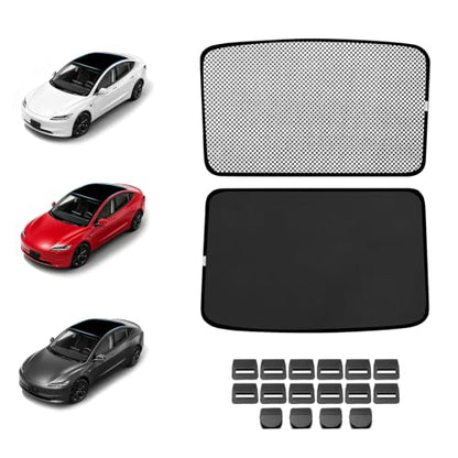 2 Pack Black Roof Sunshade for Tesla Model 3 (2 Count)