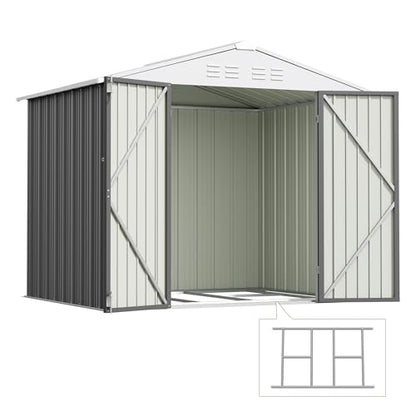 8x6 FT Outdoor Storage Shed with Floor Frame