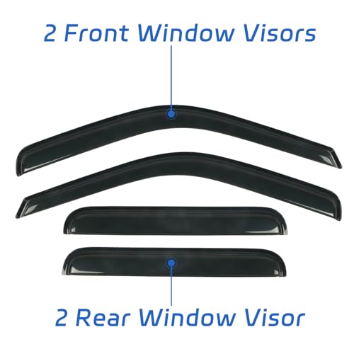 4 PCS Rain Guards Fit for 1999 (4 Count)