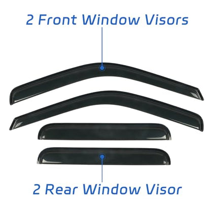 4 PCS Rain Guards Fit for 1999 (4 Count)